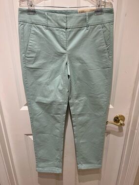NWT LOFT Marisa Skinny Crop Pants in a Soft Mint Green